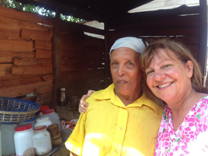 Kat and a local woman